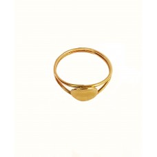 18K Gold Mini Signet Ring